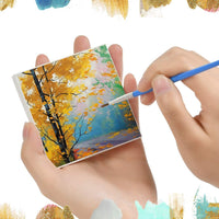 WOWOSS - Lienzo estirado mini, 4 x 4 pulgadas, lienzo de arte profesional para pintura de niños, pintura acrílica, pintura al óleo y medios de arte húmedos - Arteztik
