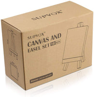 SUPVOX - Juego de lienzos y caballete para pintura, manualidades, dibujos, arte, decoración, lienzo, pintura, soporte, 10 unidades - Arteztik
