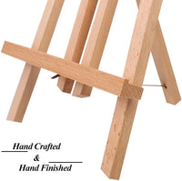 Caballete MEEDEN con juegos de lienzo, caballete de mesa de madera de haya de 11.8 in de alto y lienzo estirado de 9.1 x 11.8 in para pintar, manualidades, dibujos, decoración, conjuntos, 1 unidad - Arteztik
