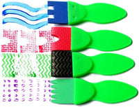 Kit de pintura de aprendizaje temprano para niños, brochas de pintura de esponja para niños, para aprender a hacer tú mismo, incluye esponja de espuma con patrón de flores y 26 alfabetos ingleses, 47 piezas - Arteztik
