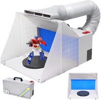 AW Kit portátil de pintura para aerógrafo con manguera de extensión de mesa giratoria potente ventilador para piezas de juguete modelo - Arteztik
