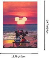 Karyees pintura por números Disney DIY pintura por números kits DIY lienzo pintura por números Disney Sunset Beach acrílico pintura para decoración del hogar por números para adultos niño principiante Disney Beach16 x 20 in - Arteztik
