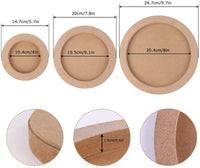 Tableros de madera para pintura, Dedoot 3 piezas redondas de madera sin terminar de verter paneles de madera, 0.6 in de profundidad, tablas de pintura de madera para pintura, arte y manualidades (5.7", 7.8 in y 9.7 in de diámetro) - Arteztik
