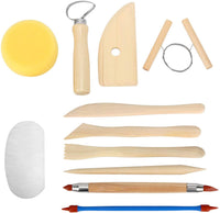 Blisstime - Juego de 30 herramientas para esculpir arcilla, mango de madera, kit de herramientas para tallar cerámica - Arteztik
