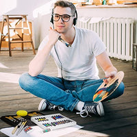 VisuartPRO Juego de pinceles de pintura acrílica con 15 pinceles de artista de primera calidad y 24 colores de pintura acrílica, kit definitivo para lienzo, madera, cerámica, tela (juego de pintura acrílica) - Arteztik
