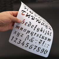 SOKOO juegos de plantillas a escala para dibujar y pintar, plantilla a escala de letras del alfabeto para dibujar y pintar para hacer un álbum de recortes, tarjetas y proyectos de artesanía, 6 unidades - Arteztik
