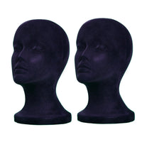 2pcs a1pacific 11" como de terciopelo negro espuma de poliestireno maniquí Manikin cabeza peluca sombrero anteojos de la visualización - Arteztik
