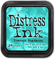 Ranger Tim Holtz Distress – Almohadilla de tinta, plumas de pavo real - Arteztik
