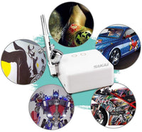 SAKAI Kit de aerógrafo de dos etapas portátil compresor de aire a presión Kit con aerógrafo Kit de limpieza para maquillaje arte pintura tatuaje decoración de pasteles belleza de uñas - Arteztik
