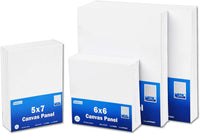 Zacklla Painting Canvas Panels Multi Pack, 5x7", 6x6", 8x8", 8x10" Set de 48, Canvas Boards for Painting - Arteztik
