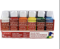 Craft Smart - Pintura acrílica (12 unidades) - Arteztik
