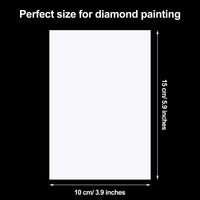 100 piezas de papel de liberación de papel de doble cara antiadherente para pintura de diamantes, 5.9 x 3.9 in - Arteztik
