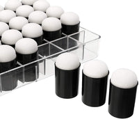 40 piezas de esponja de dedo con caja de almacenamiento para pintar tiza de tinta para hacer tarjetas de dibujo - Arteztik
