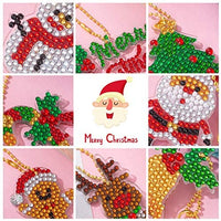 Cieovo - 8 llaveros de Navidad con diamantes de imitación, diseño 5D - Arteztik
