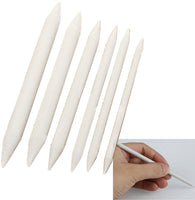 kangkang @ 6 pcs/set Double Ended Durable Arte Dibujo Pluma herramientas Stump – Papel de Blending Stump Smudge Tortillion Stick herramienta Blanco - Arteztik
