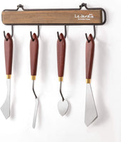 Juego de 7 cuchillos de pintura, rascador de mezcla de acero inoxidable, paleta de cuchillos para suministros de pintura al óleo - Arteztik

