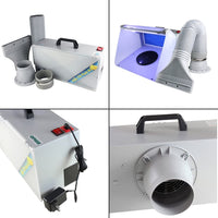 OPHIR 2 juegos de cabina de aerosol para aerógrafo con filtro de iluminación LED, cabinas de aerosol de pintura portátil para modelo, manualidades, uñas, tarta, camiseta (2) - Arteztik
