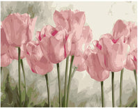 Números de pintura para adultos y niños, pintura de tulipanes por números, pintura acrílica por números, kit de pintura para el hogar, pared, salón, dormitorio, decoración, tulipanes rosas - Arteztik
