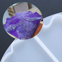 Moldes para posavasos de resina de silicona, 2 moldes de resina epoxi irregulares, para hacer tapetes de cuencos, posavasos de ágata, tapetes de vasos, soportes para joyas, decoración del hogar - Arteztik
