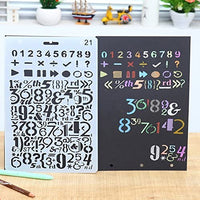 NABLUE - Juego de 8 plantillas de plástico con letras del alfabeto, para dibujar, dibujar, dibujar, dibujar, escala, para planificador de diarios, álbumes de recortes, proyectos de manualidades de pintura - Arteztik
