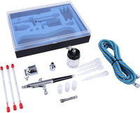 TIMBERTECH Kit de aerógrafo ABPST03 con kit de aerógrafo de alimentación lateral AG-134K y kit de aerógrafo AG-130K, pistola de pulverización de gravedad de doble acción con manguera de aerógrafo, boquillas de 0,2/0,3/0.020 in para pintura con aerógrafo, - Arteztik
