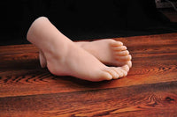 1 par de zapatos de silicona de maniquí femenino para exhibir el pie de la joyería, sandalias, calcetines, calcetines, dibujos con uñas. - Arteztik
