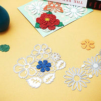 2 juegos de plantillas de corte de metal con diseño de flores y hojas, 14 estilos, plantillas de troquelado 3D para manualidades, álbumes de recortes, tarjetas de papel, 14 unidades en total - Arteztik
