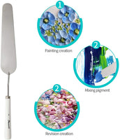 Gazeer Stainless Steel Artists Painting Knife - Palette Knives - Spatula Palette Knife Painting Mixing Scraper,Thin and Flexible Art Tools for Oil Painting, Acrylic Mixing, Etc. - Arteztik
