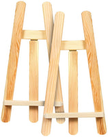 Caballete de madera de pino natural de 16.9 in de alto, soporte de trípode portátil, soporte de mesa, soporte para lienzo de hasta 13.8 in de alto, 2 unidades - Arteztik
