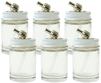 Aerógrafo Paasche h-1-oz-6p 1oz botella de vidrio montaje aerógrafo de pintura, 1 oz, transparente - Arteztik
