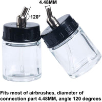 YaeKoo 10 botellas de cristal transparente de 22 cc y tapa con conector de metal - Arteztik
