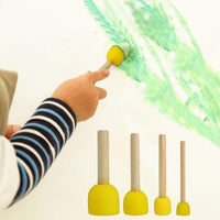 WAFJAMF - Juego de 40 brochas de esponjas redondas de varios tamaños, herramientas de pintura para niños - Arteztik
