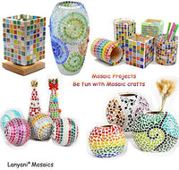 Lanyani 1050 piezas de azulejos de mosaico de vidrio de formas mixtas para manualidades, piezas de vidrieras coloridas para proyectos de mosaico - Arteztik

