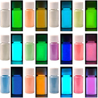 Biutee The Dark Pigment Powder con lámpara UV 12 colores 0.7 oz resina epoxi color pigmento tintes para bricolaje Slime, pintura acrílica, arte de uñas, pintura, manualidades - Arteztik
