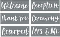 Plantillas de boda – Juego de 6 plantillas de alfabeto reutilizables para hacer decoraciones de boda personalizadas, plantillas de letras de boda fáciles en una fuente moderna de plantilla de guión - Arteztik
