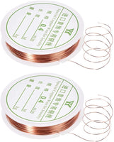 Uxcell - Alambre de cobre para manualidades (calibre 27, 0.016 in, diámetro de 0.016 in), color rojo - Arteztik
