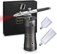 KIBEE - Kit de aerógrafo recargable de mano, mini compresor de aire, pistola de aerógrafo portátil inalámbrico para maquillaje, tatuaje, arte de uñas, pintura facial, pintura de modelo, decoración de tartas - Arteztik
