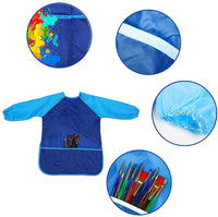 Juego de brochas de esponja de aprendizaje temprano para pintura de niños, formas de pintura de esponja, pincel de pintura para niños, incluye delantal de pintura de arte impermeable - Arteztik
