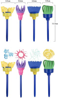 Easylife 59 herramientas de pintura para niños, incluye pinceles, plantillas de pintura, soportes de lavado de bolígrafos, moldes de impresión, juguetes pintados y paletas, pintura divertida y aprendizaje temprano para niños - Arteztik
