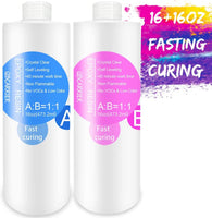 Kit de resina epoxi para joyas, arte, manualidades de 6.8 fl oz, de secado rápido, 2 partes de resina de fundición transparente con 1 par de cuentagotas - Arteztik

