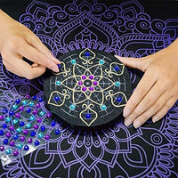 Azerogo Mandala Juego de herramientas de punteado, 42 piezas Kit de herramientas de pintura con 3 cartulina negra, mandala plantilla bola lápiz capacitivo bandeja de pintura para pintar rocas, arte y dibujo de Mandella - Arteztik
