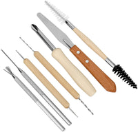 Blisstime - Juego de 30 herramientas para esculpir arcilla, mango de madera, kit de herramientas para tallar cerámica - Arteztik
