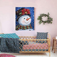 SUNKOO - Kit de pintura de diamante de Navidad para adultos, pintura de perforación completa con diamantes de imitación, decoración de pared para el hogar, feliz año nuevo, 12.0 x 16.0 in - Arteztik

