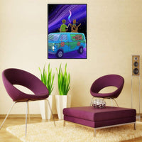 Kit de pintura de diamante para adultos, 5D para niños, caligrafía y pintura de diamantes completos, manualidades, obras de arte, lienzo, utilizado para el hogar, decoración de pared de oficina, (niños y perros, coches), tamaño de 12.0 x 16.0 in. - Arteztik
