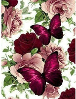 Cenda - Kit de pintura de diamante para adultos, colorido, lunares, mariposa roja y rosa, 11.8 x 15.7 in, 1 paquete - Arteztik
