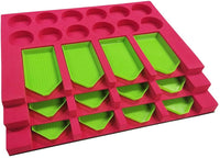 Bandeja organizadora de herramientas de pintura con diamantes, soporte apilado para múltiples botes para bandeja, contenedores de tarros, se aplica a grandes kits de accesorios de pintura con diamantes para adultos - Arteztik
