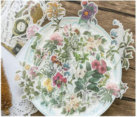 Jelacy - Juego de pegatinas de flores verdes, para manualidades, manualidades, portátiles, álbumes de recortes, álbumes de recortes, diario, manualidades, 140 unidades - Arteztik
