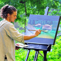 Fuumuui - Juego de 11 pinceles profesionales 100% naturales para pintura al óleo de gouache acrílico, cerdas de cerdas de cerdo de cerdo puro con una caja de transporte (amarillo) - Arteztik
