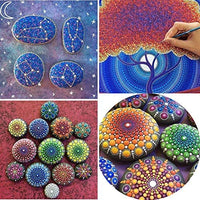 Juego de 35 herramientas de pintura con diseño de mandala, incluye plantillas, plantillas, mandala, plantilla, lápiz capacitivo para pintar rocas, mandella, arte y dibujo. - Arteztik
