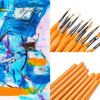 Loteaf - Juego de 17 pinceles de pintura con cuchillo de paleta y esponja para acuarela, acrílico, aceite, bolsa de transporte emergente incluida para artistas, adultos y niños - Arteztik
